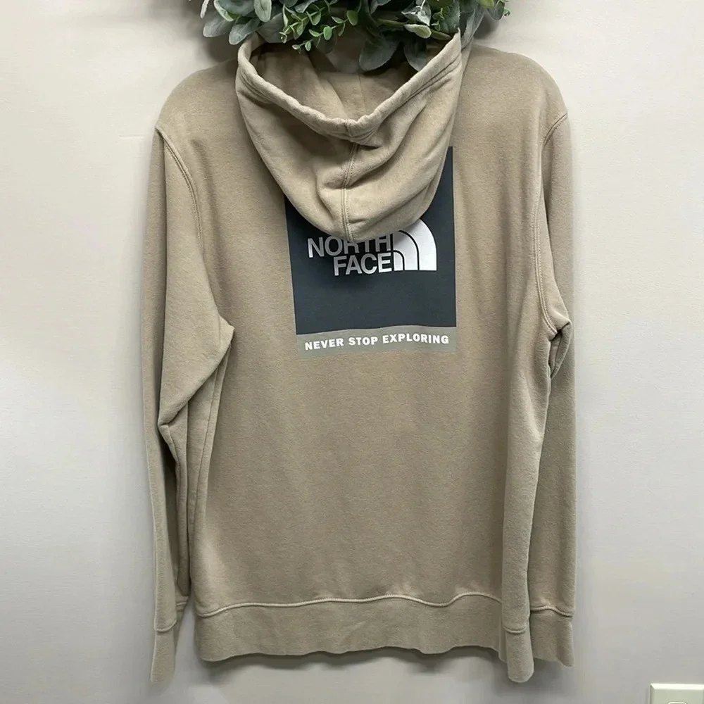 The North Face Men’s Box NSE Pullover Hoodie Khaki Stone L